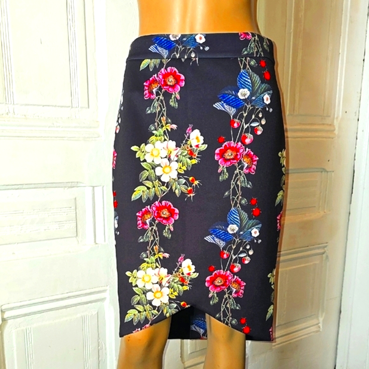 Ted Baker Floral Black Skirt